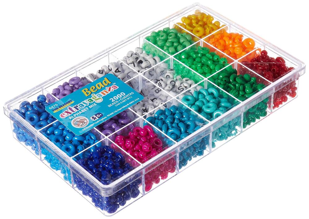1898 Bead Extravaganza Bead Box Kit, 22.4-Ounce, Alphabet